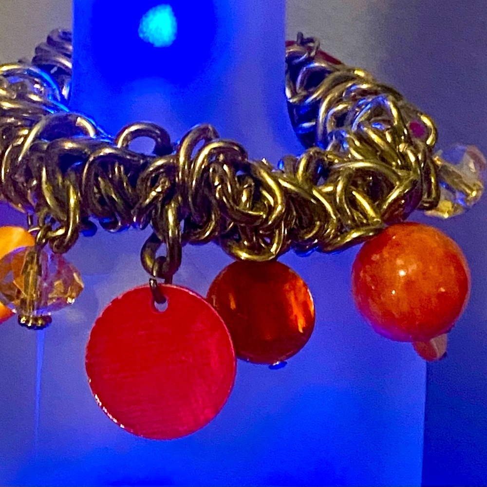 Elegant Multicolor Charm Stretch Bracelet